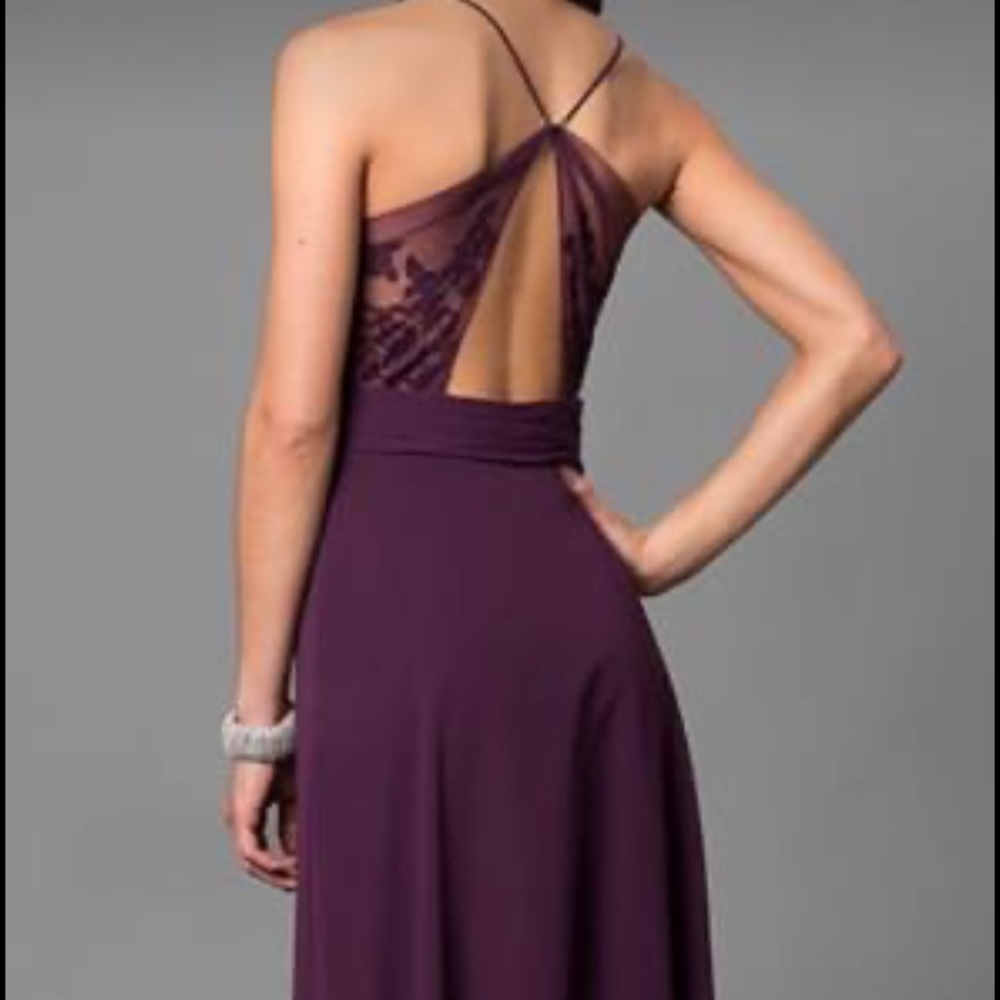 *Host Pick 3x* Bari Jay Black Lace Evening Gown Bridesmaid Dress